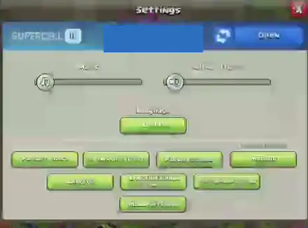 Looping recording of the game: the Settings window, then More Settings, scrolling down to the Data Export row, tapping Copy, and the message that the village data was copied to the clipboard.